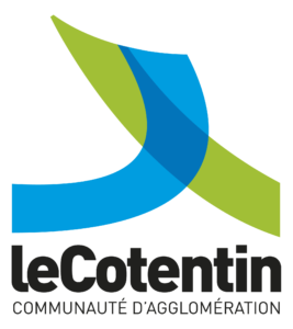 Logo "Le Cotentin Communauté d'Agglomération" de couleurs verte et bleue